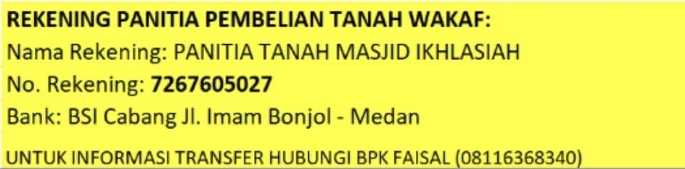 Program wakaf Masjid Ikhlasiah